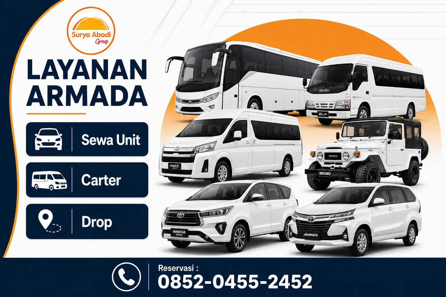 Sewa Mobil, Carter & Drop